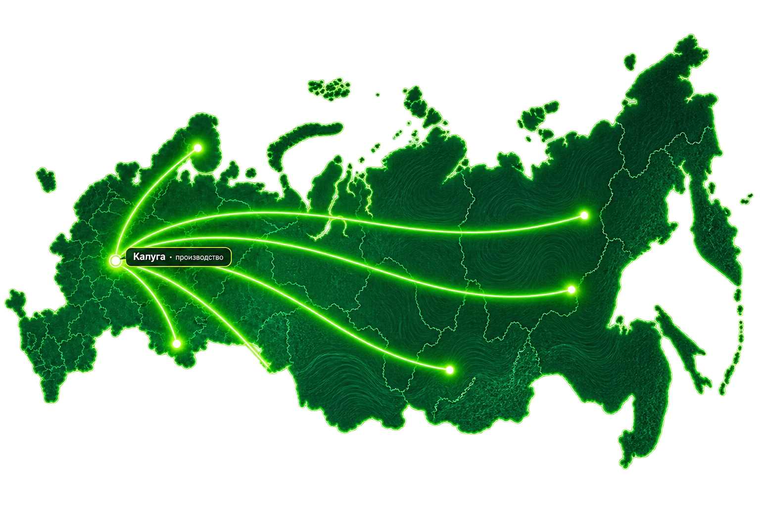 Карта доставки школьных досок из Калуги по России